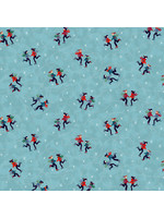 Windham Fabrics Winter Towne - Ice Skating Pond - Blue