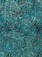 Stof Fabrics Bali Handpaint - 703 - Paisley - Blauw