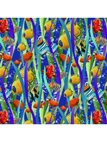 Stof Fabrics Reef Life - Digital - Fish - Multi