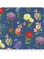 Moda Fabrics Cathe Holden - Flea Market - Botanicals - Navy