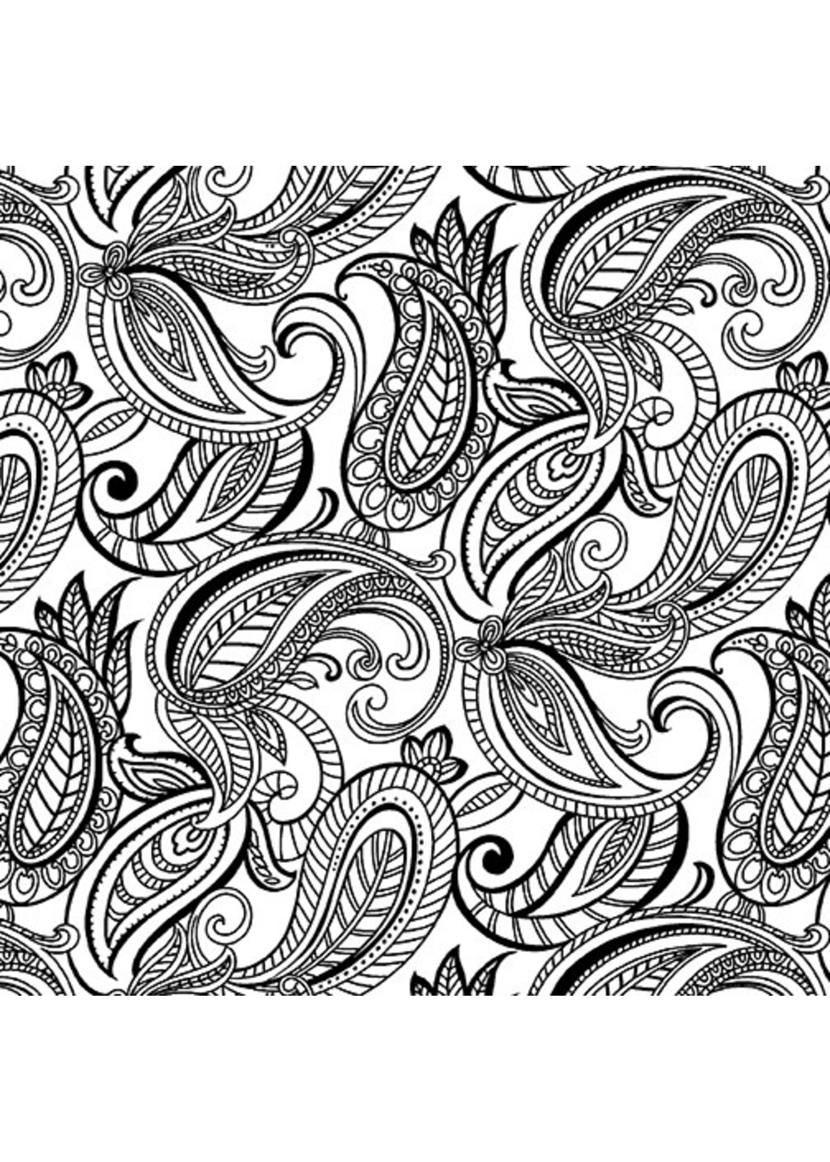 Benartex Studio Night and Day - Paisley - White Black