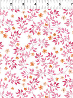 In the Beginning Fabrics Pretty In Pink - Pink Leaves