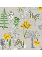 Makower Fern Garden Montage - Grey