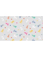 Makower Spring - Rabbits - Grey