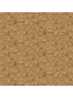 Henry Glass Fabrics Home Is Best - Tonal Houses - Tan