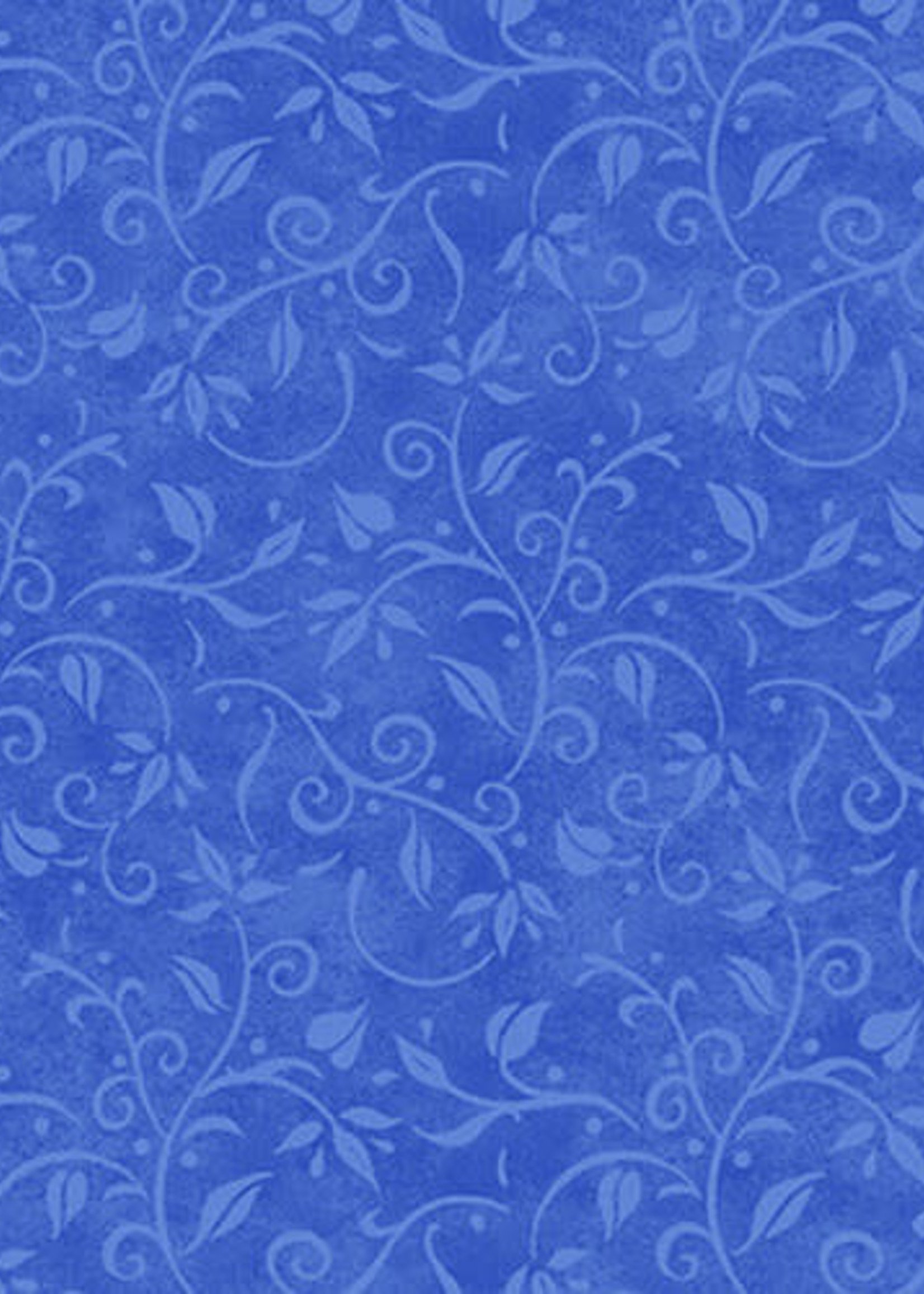 Henry Glass Fabrics Hydrangea Birdsong - Vine Texture - Blue