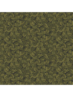 Benartex Studio Winter Wonderland - Holly & Berries - Tonal Green