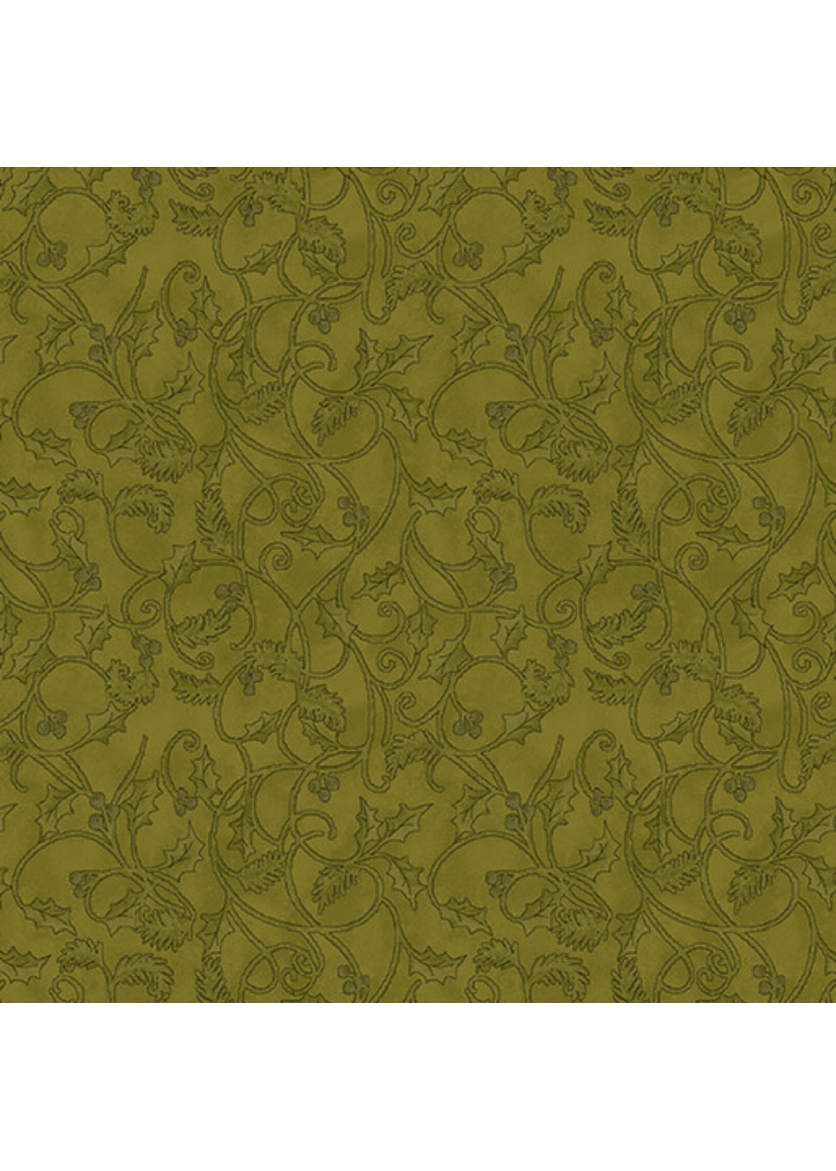 Benartex Studio Winterberry - Scroll - Green