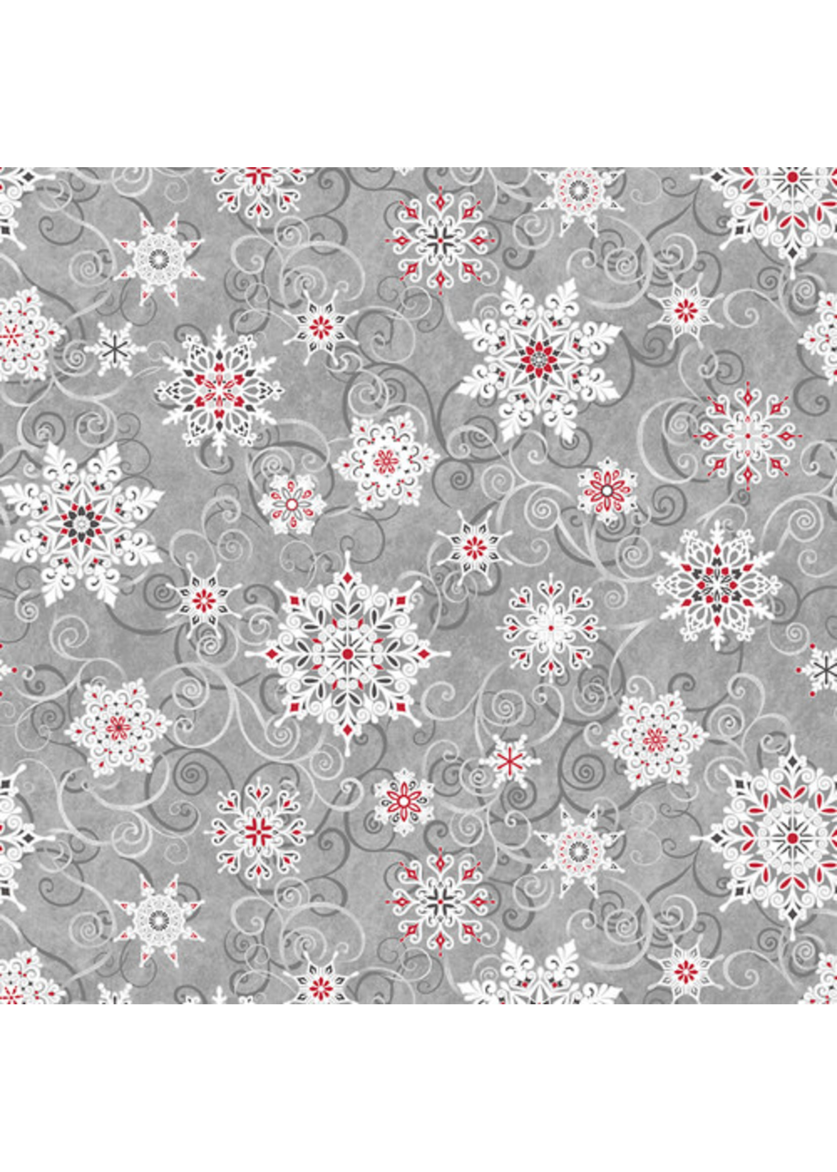 Studio E Fabrics Frozen Melodies - Gray Red