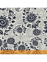 Windham Fabrics Sashiko - Floral - White Black - 51810-1