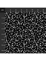 Stof Fabrics Paradox - Muziek - Zwart-Wit - 4802-438