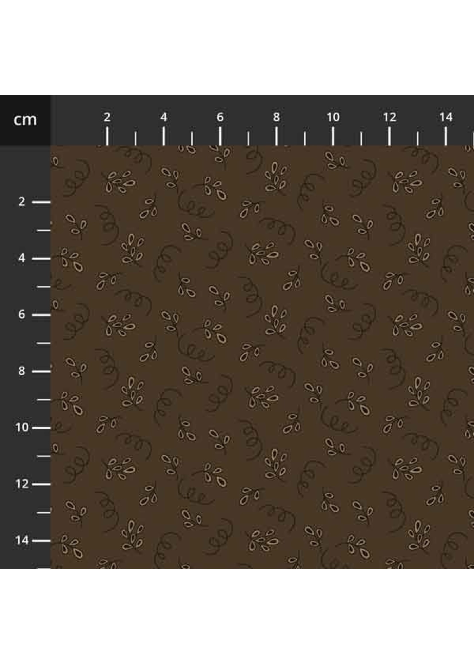 Blank Quilting Ashton Collection - Tear Drop Floral - Cocoa - 367