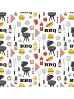 Camelot Fabrics King Of The Grill - Barbecue - White