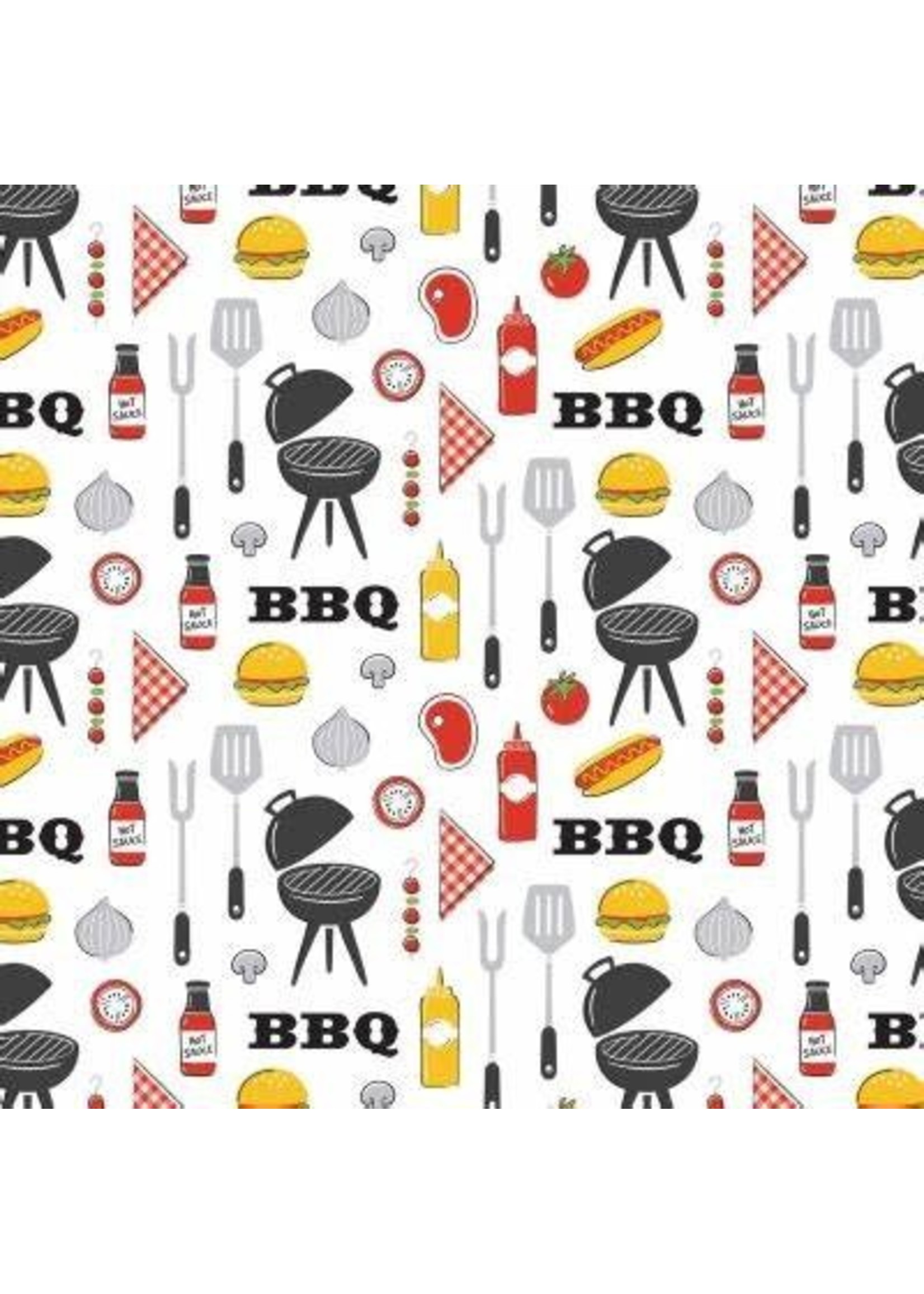 Camelot Fabrics King Of The Grill - Barbecue - White