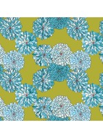 Windham Fabrics Happy Chance - Mums - Lime