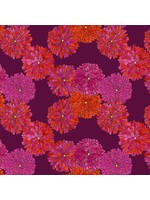 Windham Fabrics Happy Chance - Mums - Plum