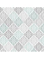 Benartex Studio Words To Quilt By - Medaillon - Gray Teal