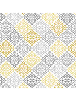 Benartex Studio Words To Quilt By - Medaillon - Gray Yellow