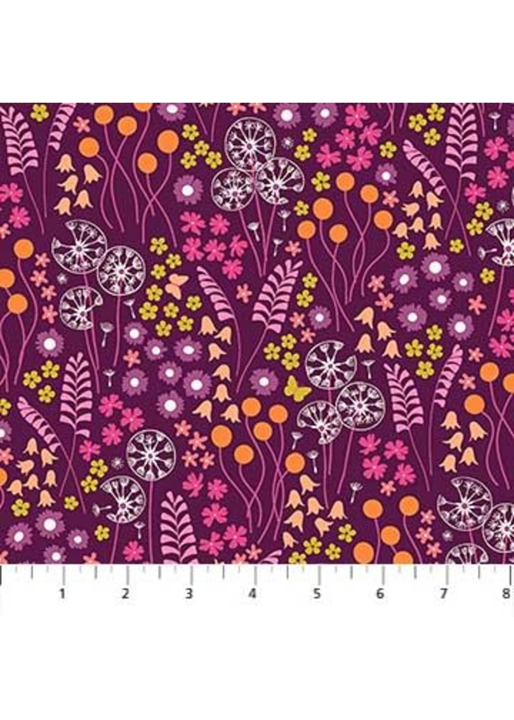 Figo Fabrics Mountain Meadow - 90003 - Purple White