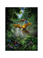 Hoffman Fabrics Panel 15 - Call of the Wild - Amazon Birds - 84 cm x 110 cm
