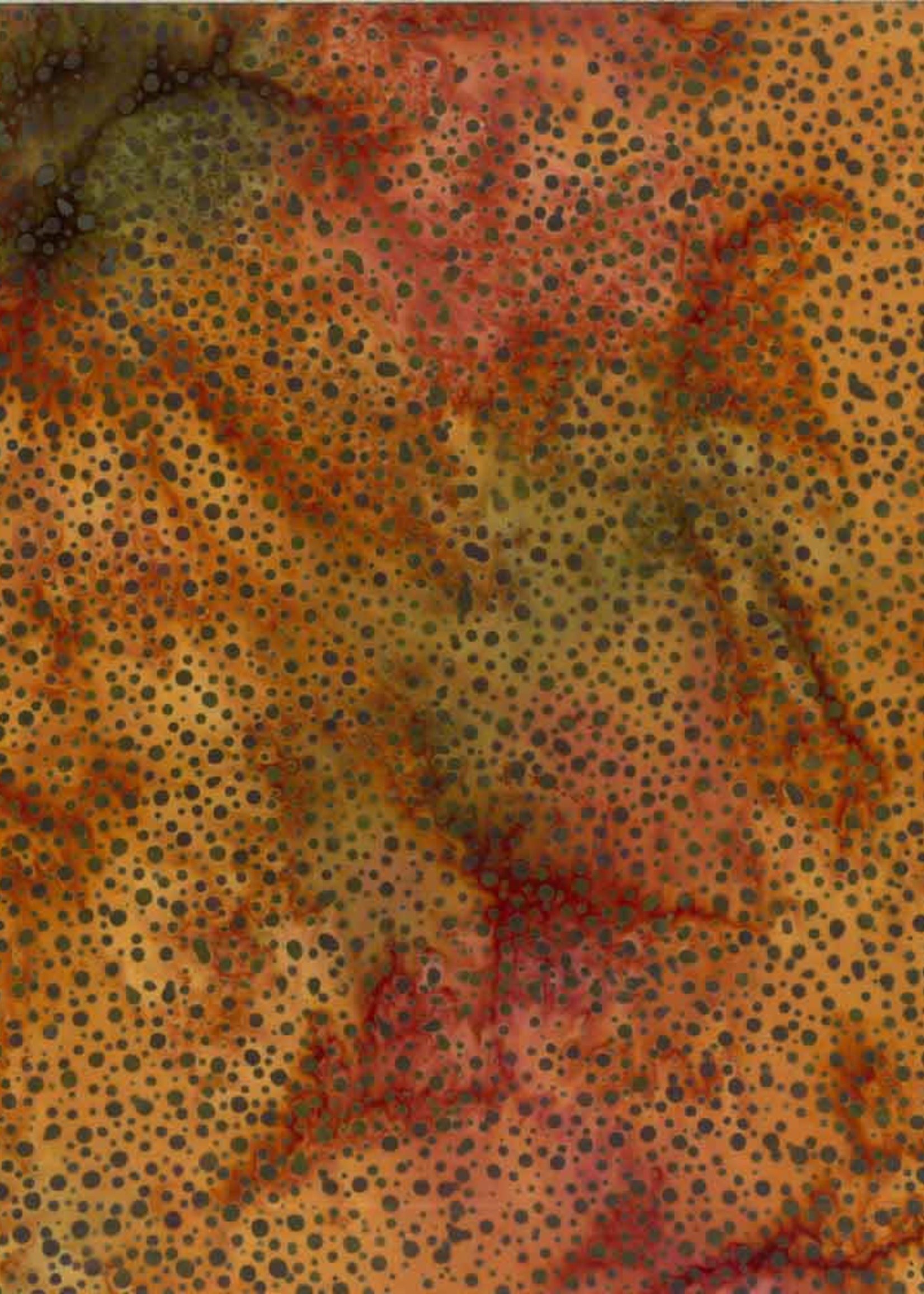 Hoffman Fabrics Bali Dots - Brown Green - 3019-022