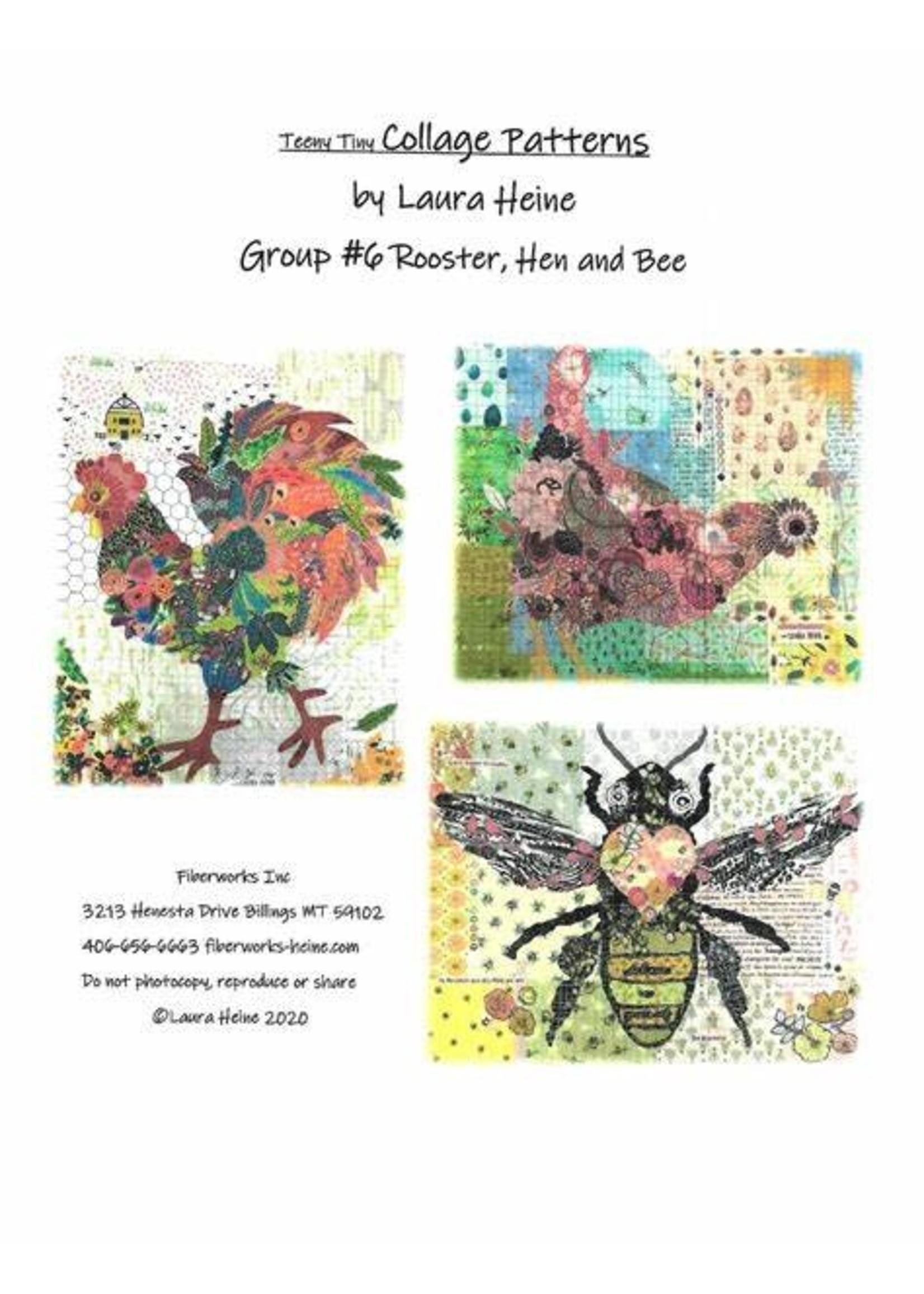Laura Heine Patroon Collage - Groep #6 - Rooster, Hen and Bee