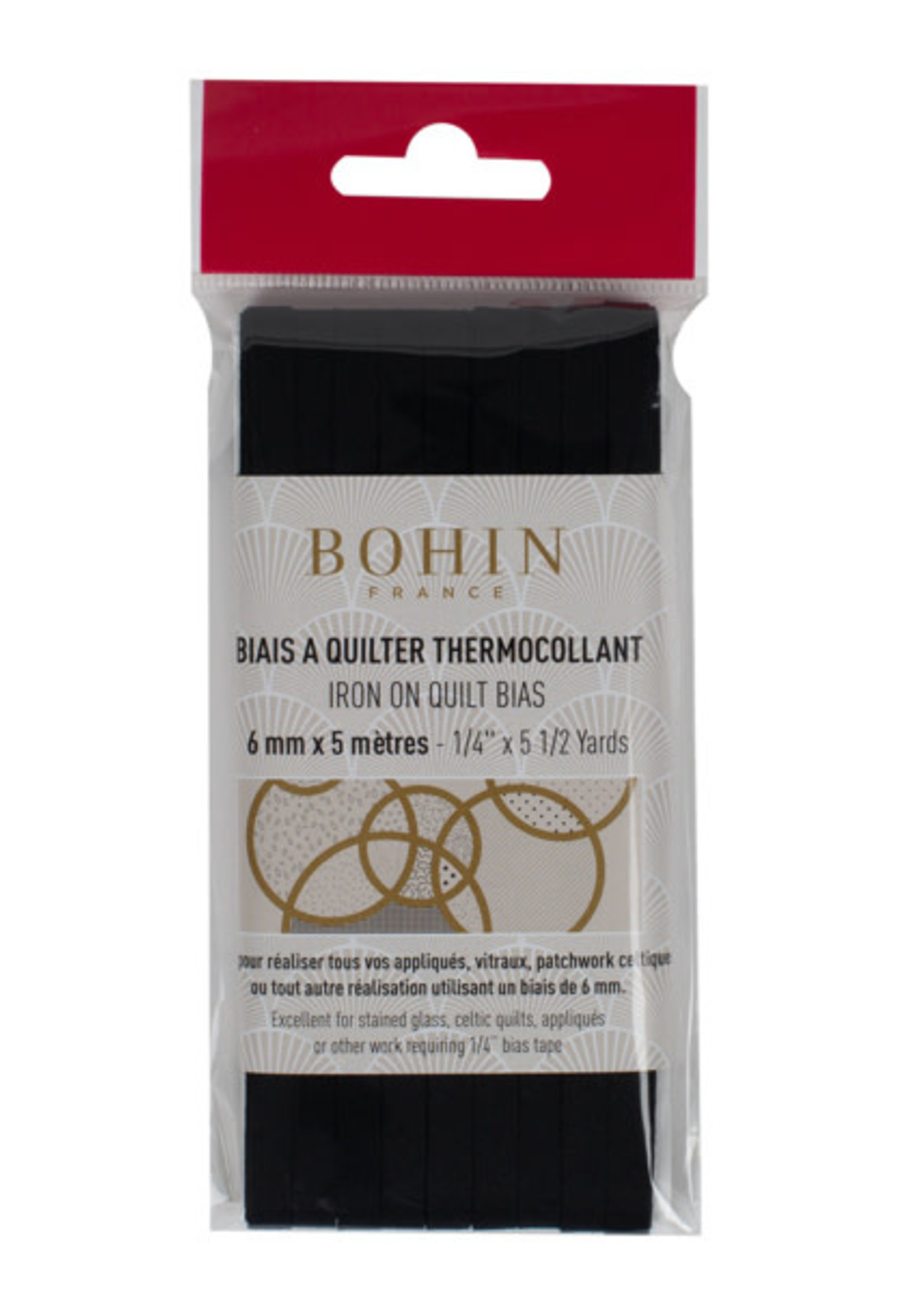 Bohin Biaisband - Plakbaar biaisband tape - zwart
