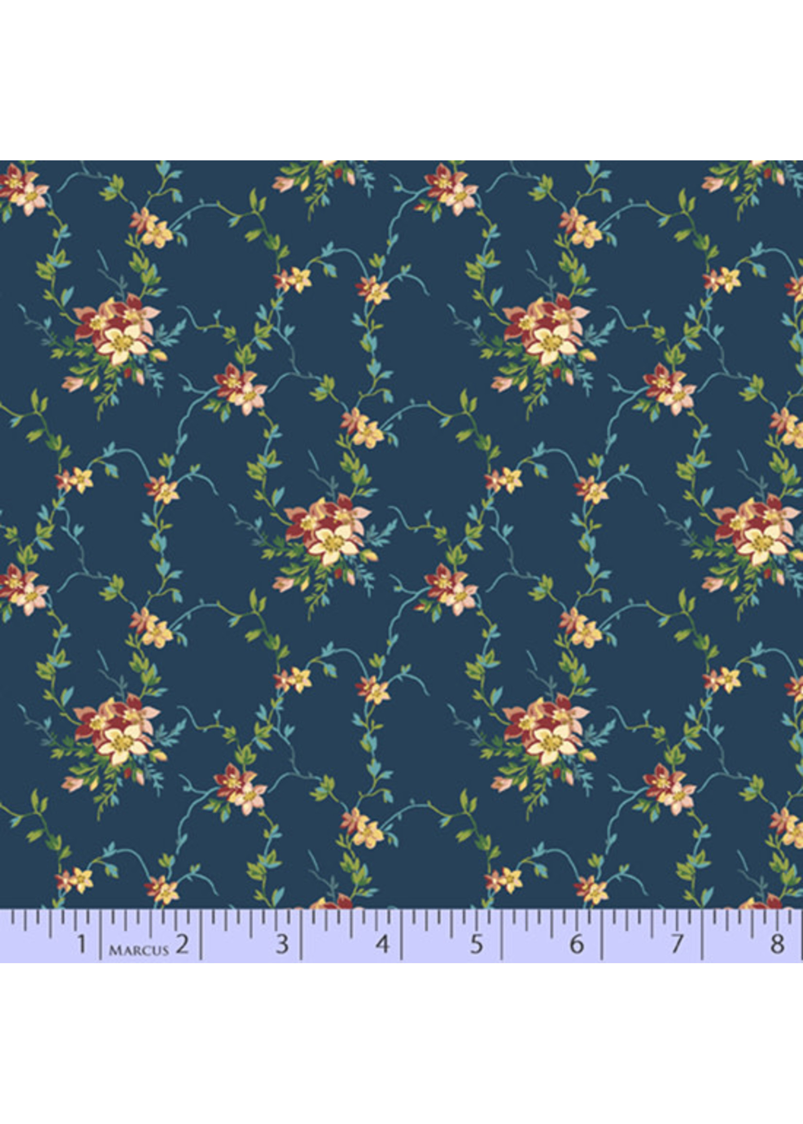 Marcus Fabrics Trellis - Marcella - Dark Blue