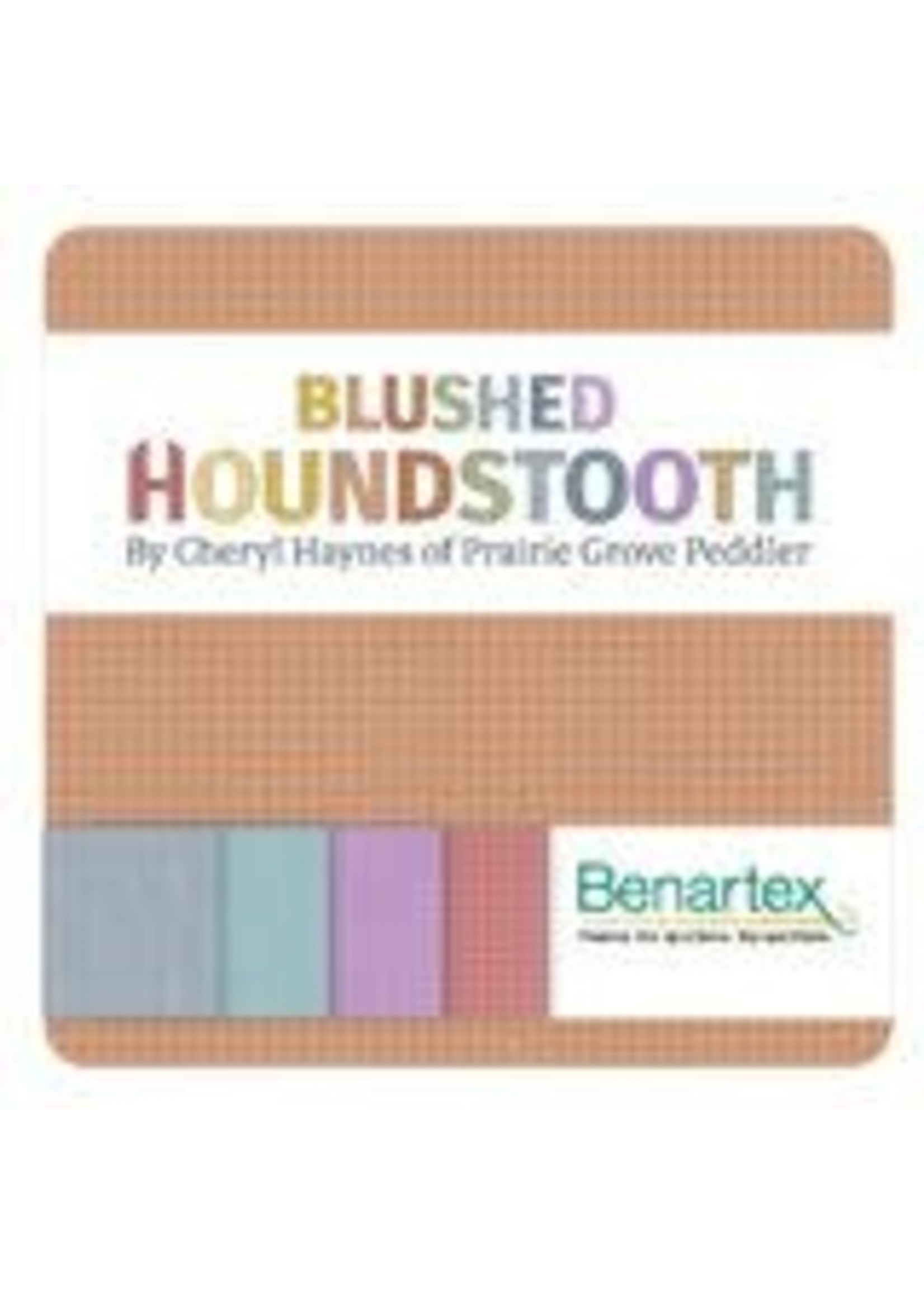 Benartex Studio Blushed Houndstooth - Multi - Jellyrol - 40 Stroken