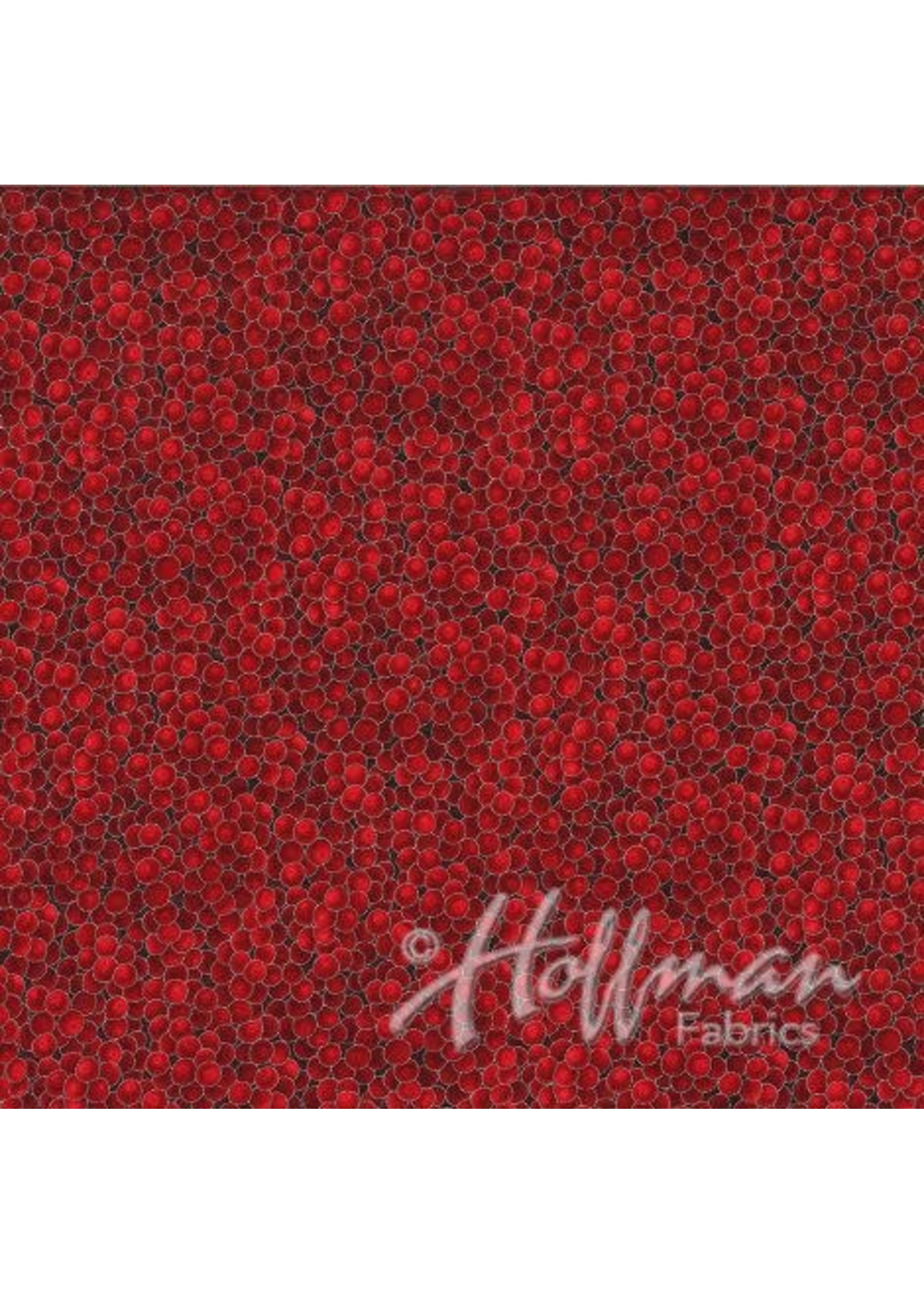 Hoffman Fabrics Holiday Blenders - Red Silver - G85565S - 5S