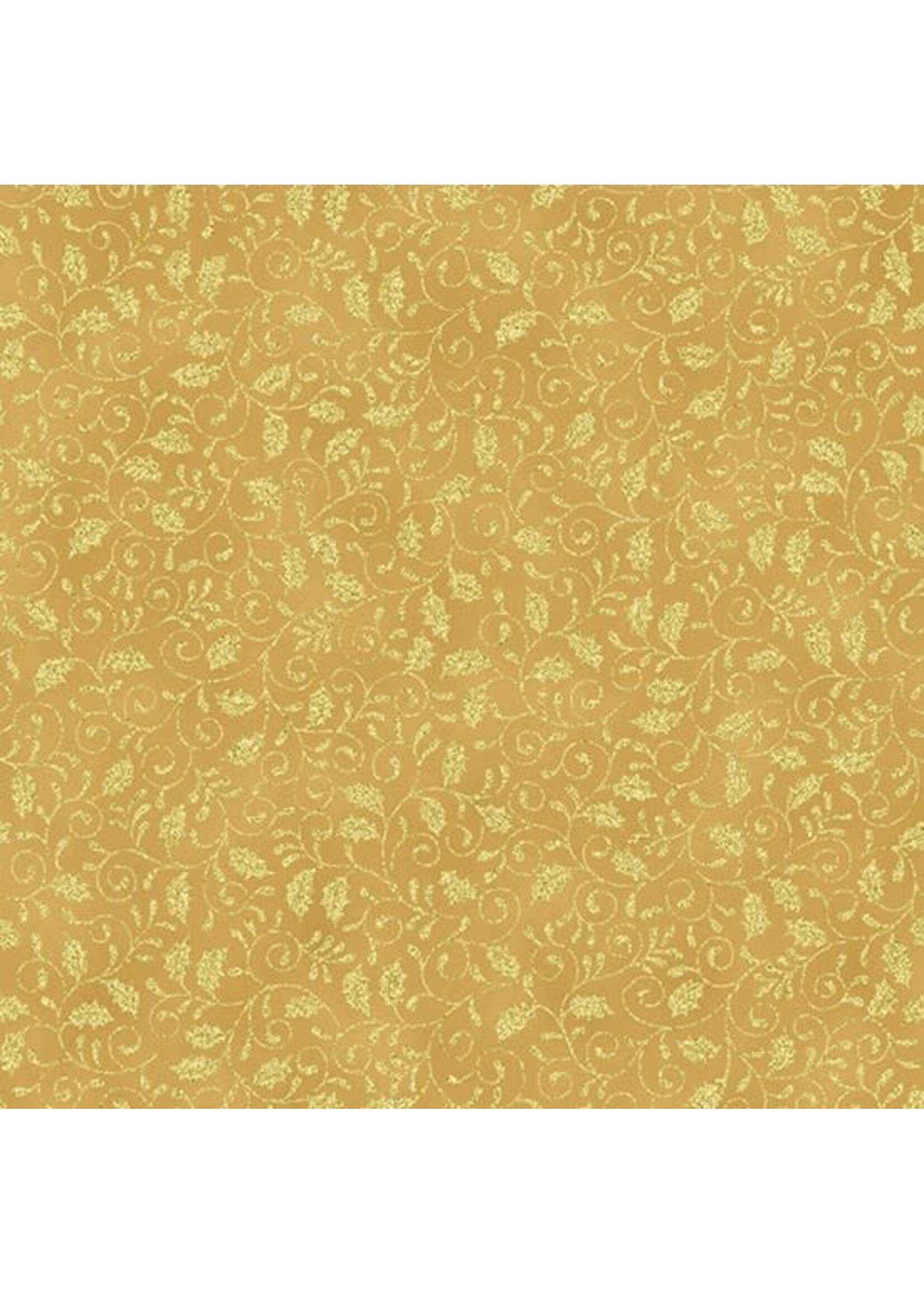 Hoffman Fabrics Holiday Wishes - Gold Gold - U7772 - 47G