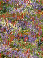 Elizabeth's Studio Landscape Medley - Wildflowers - Multi - Coupon - 100 cm x 110 cm