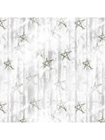Snow Days - Faded Stars - Grey - Coupon - 60 cm x 110 cm