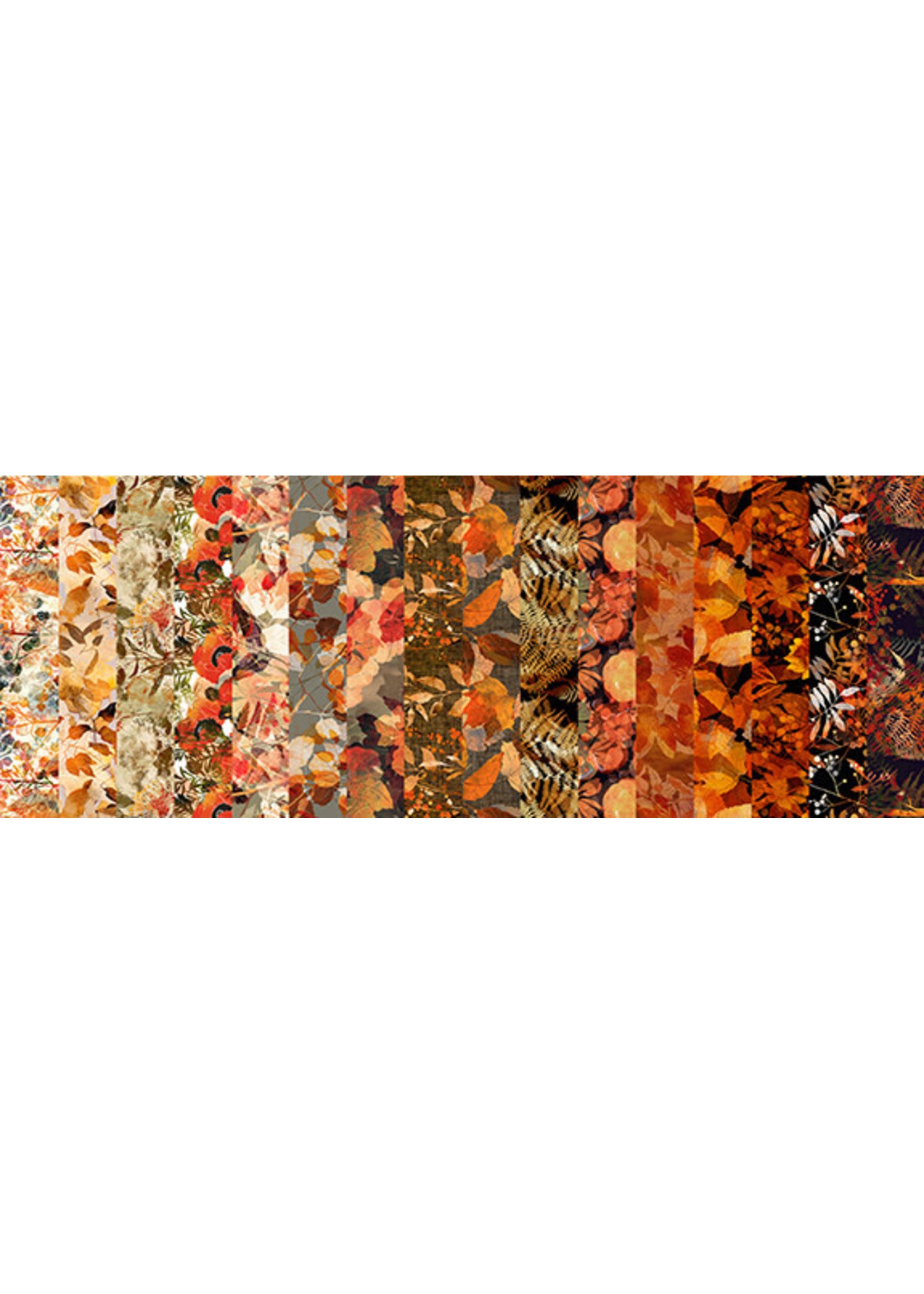 In The Beginning Jelly Roll - Reflections of Autumn - 40 x 2 1/2 inch x 42 inch
