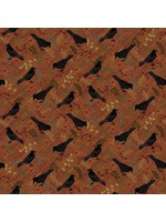 Henry Glass Fabrics Cavalier Crows - Allover Crows - Brown