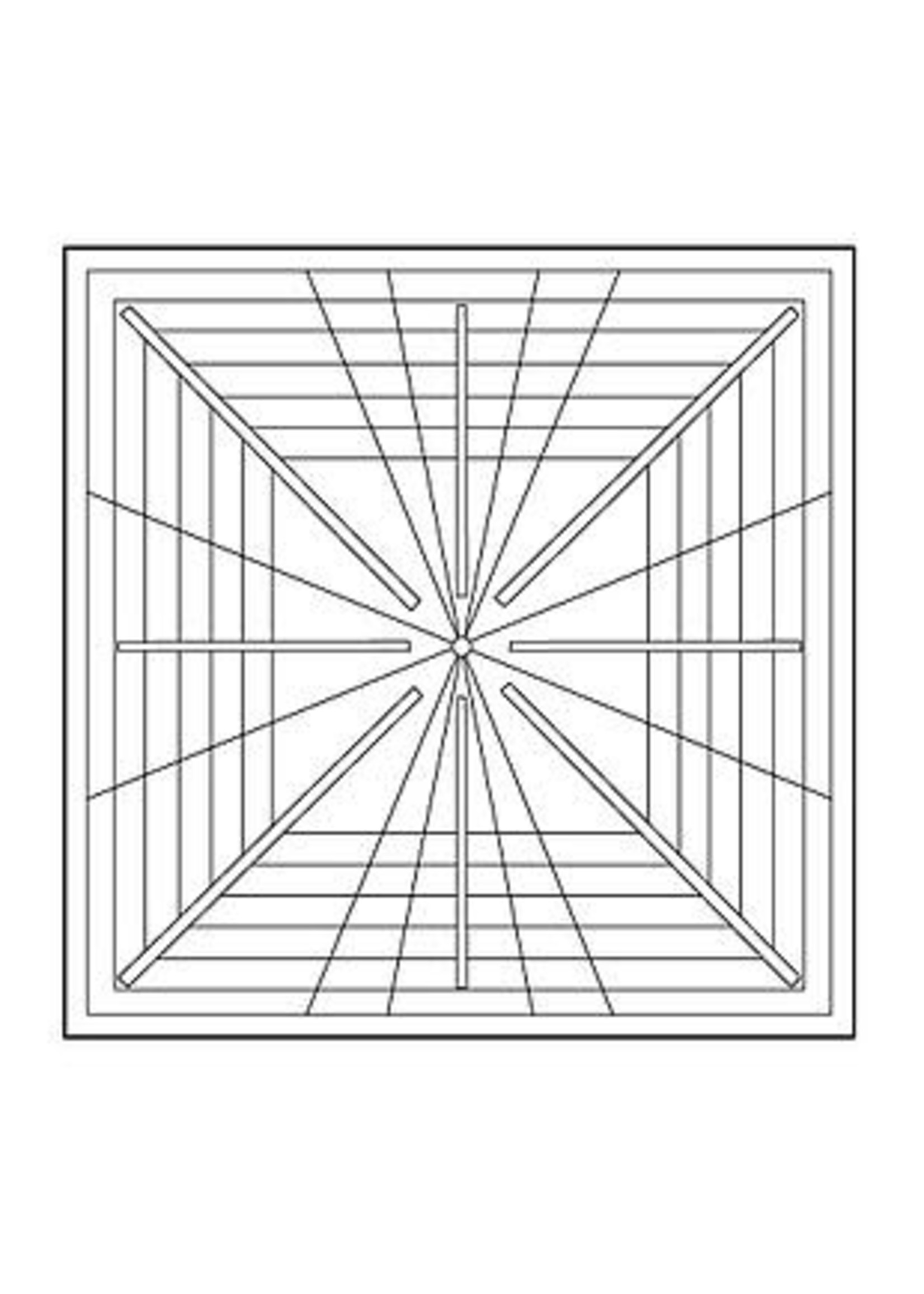 Westalee by Sew Steady Crosshair Ruler - 8 Point - 8.5 inch x 8.5 inch