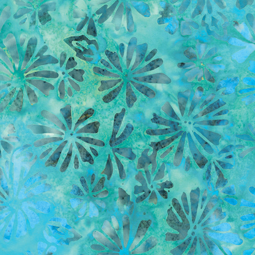 Bali Palettes Rainbow Gerber Aqua Elly Prins Machine Quilting