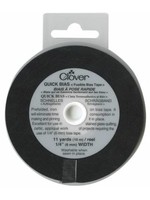 Clover Biaisband - Zwart - Fusible - 6 mm x 10 m