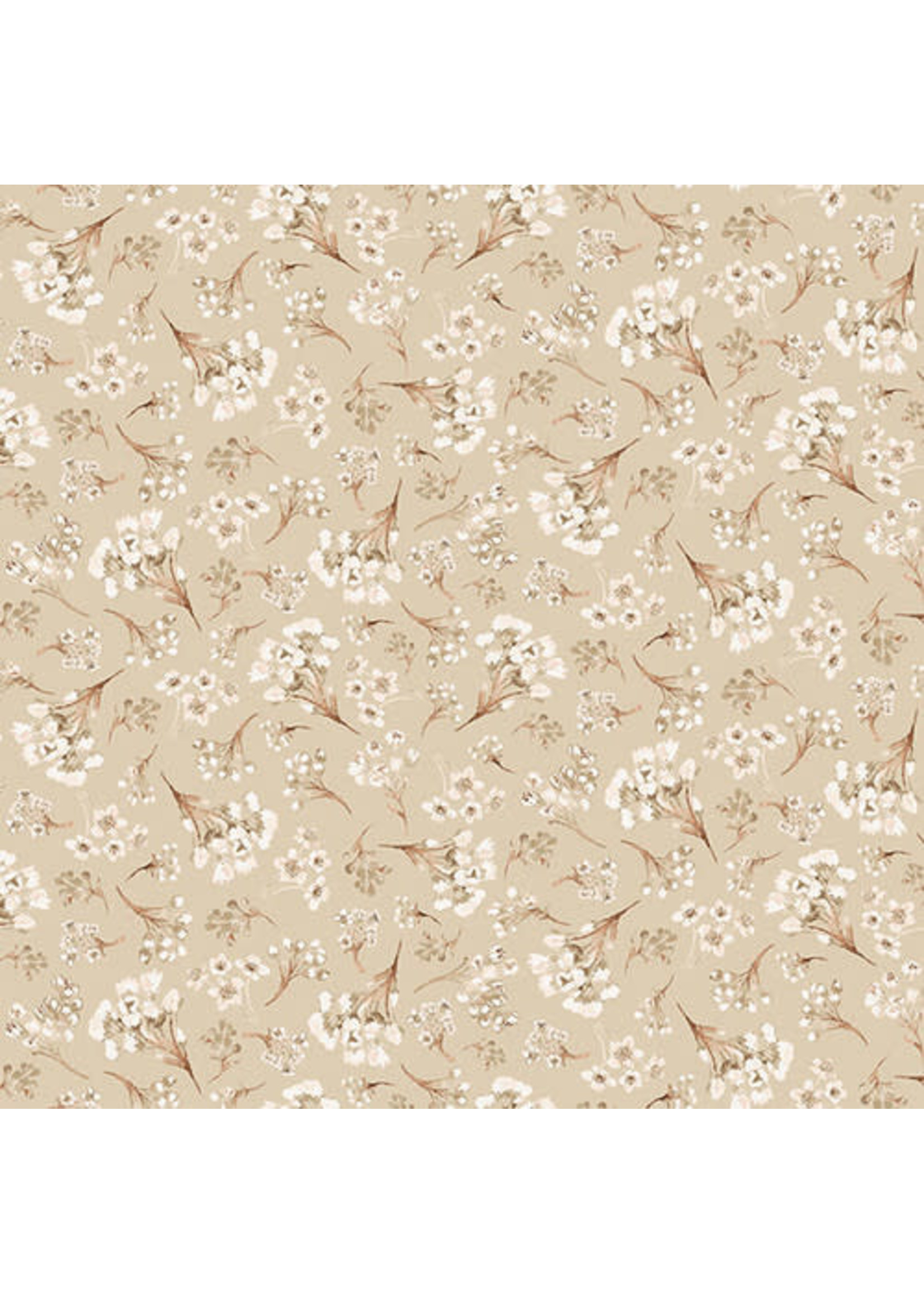 Henry Glass Fabrics Little Ones - Small Floral Bouquet - Light Beige - 4707-339