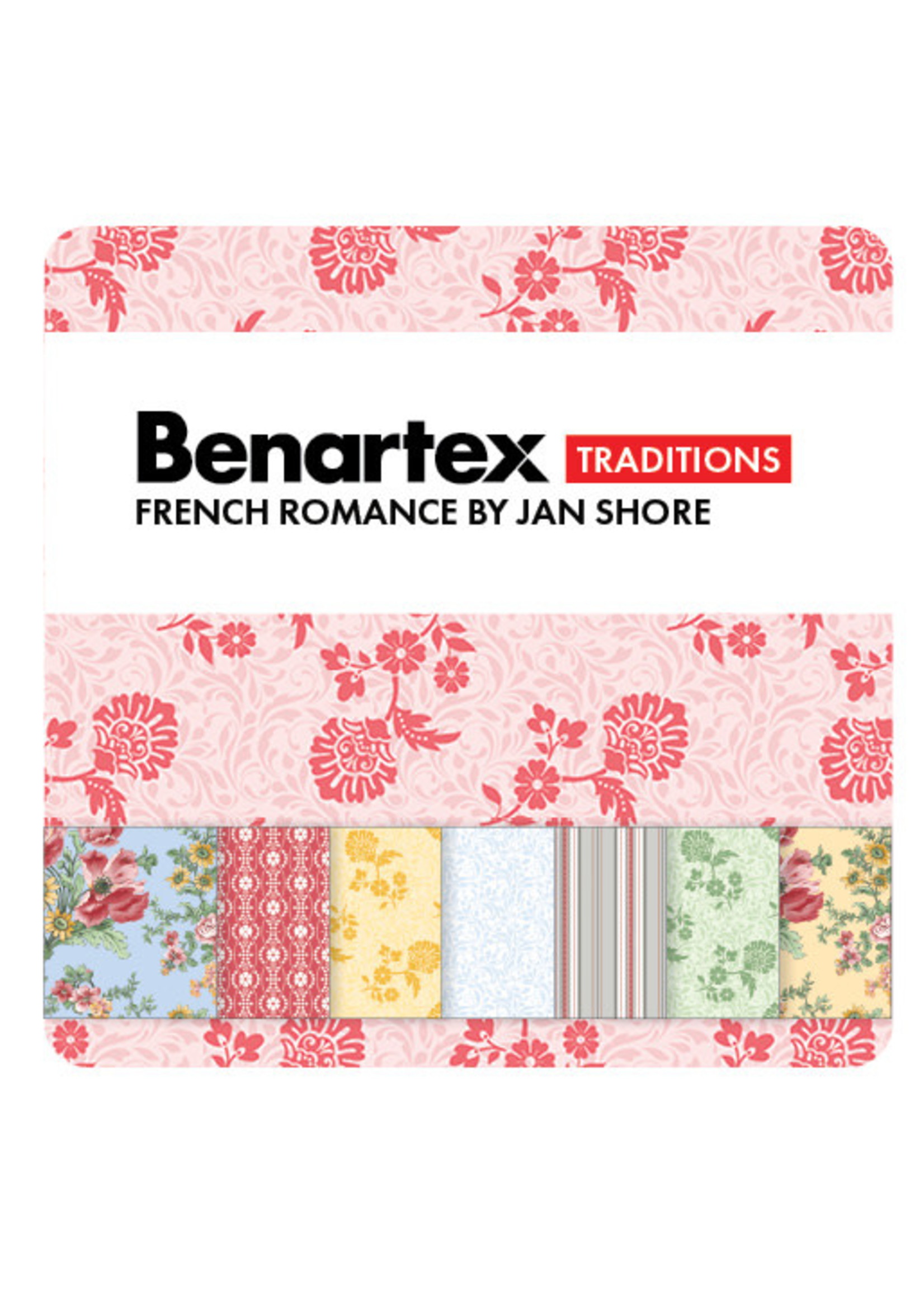 Benartex Studio French Romance - Jellyrol - 42 Stroken