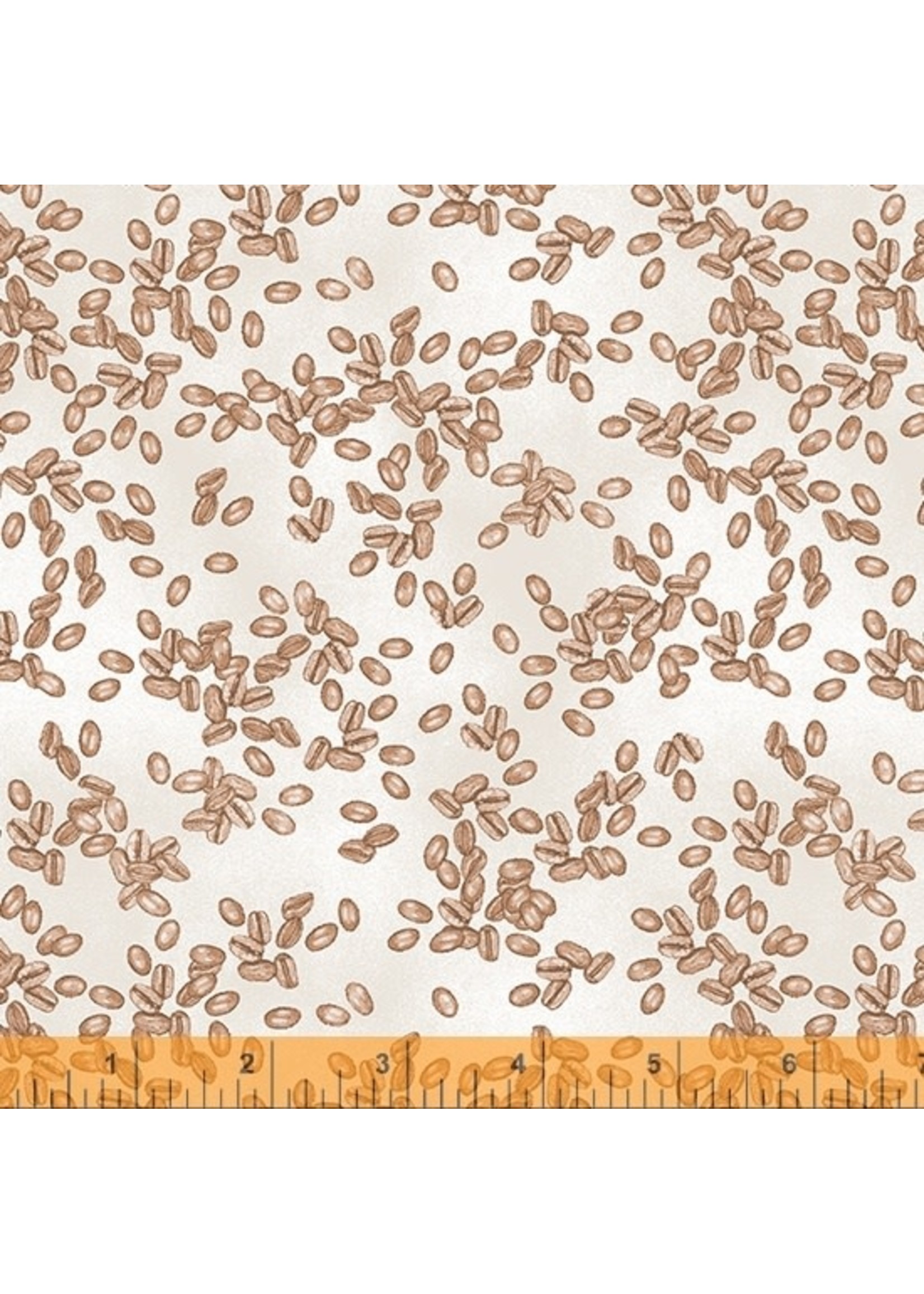 Windham Fabrics Coffee Connoisseur - Coffee Beans - Cream - 53065-1