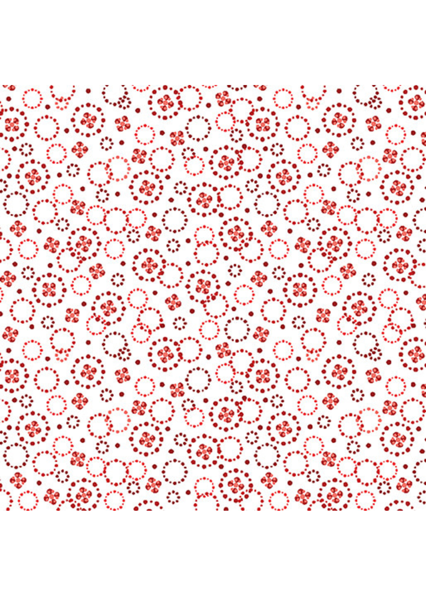 Kanvas Studio Red Rhapsody - Ditzy Dots - White-Red