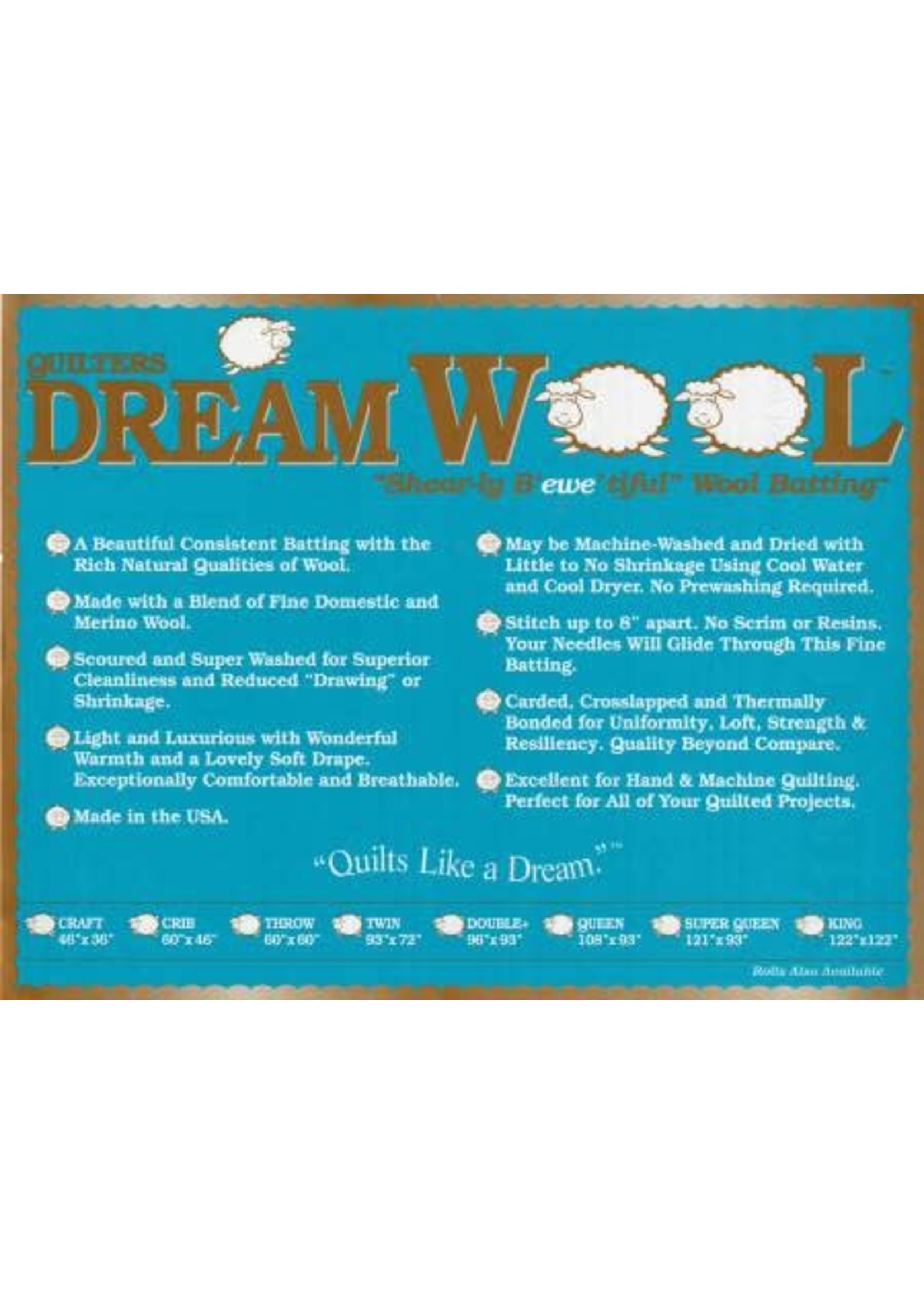 Quilters Dream Wol - Wool - Double / Full - 96 x 93 inch - 244 x 236 cm