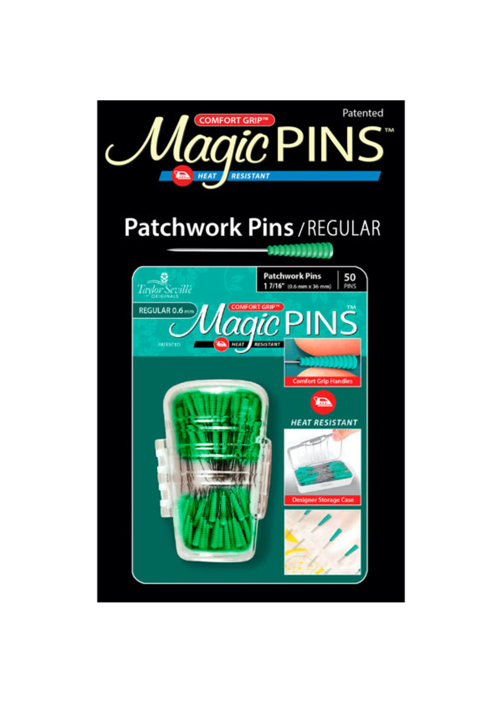 Taylor Seville Magic Pins - Patchwork Pins - Regular - 0.6 mm x 36 mm -  50 stuks groen