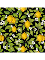 Windham Fabrics Just Fruit - Lemons - Black