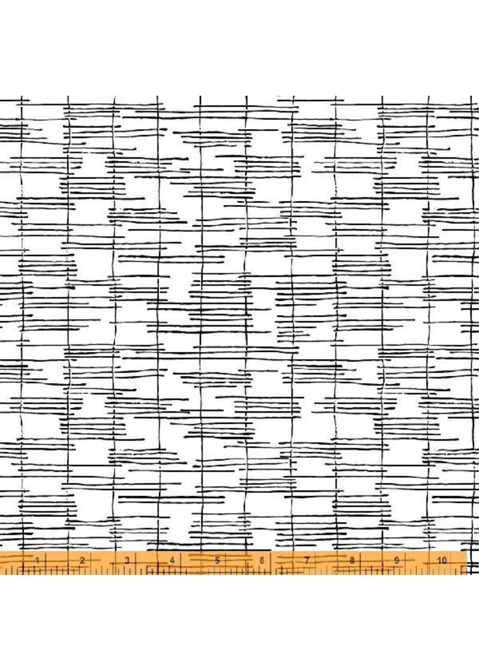 Windham Fabrics Makers Collage - Trellis - White