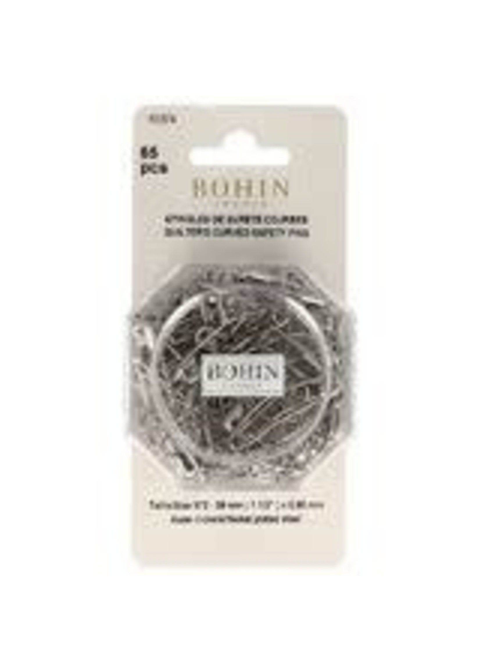 Bohin Veiligheidsspelden - Curved Safety Pins - 39 mm - 65 stuks