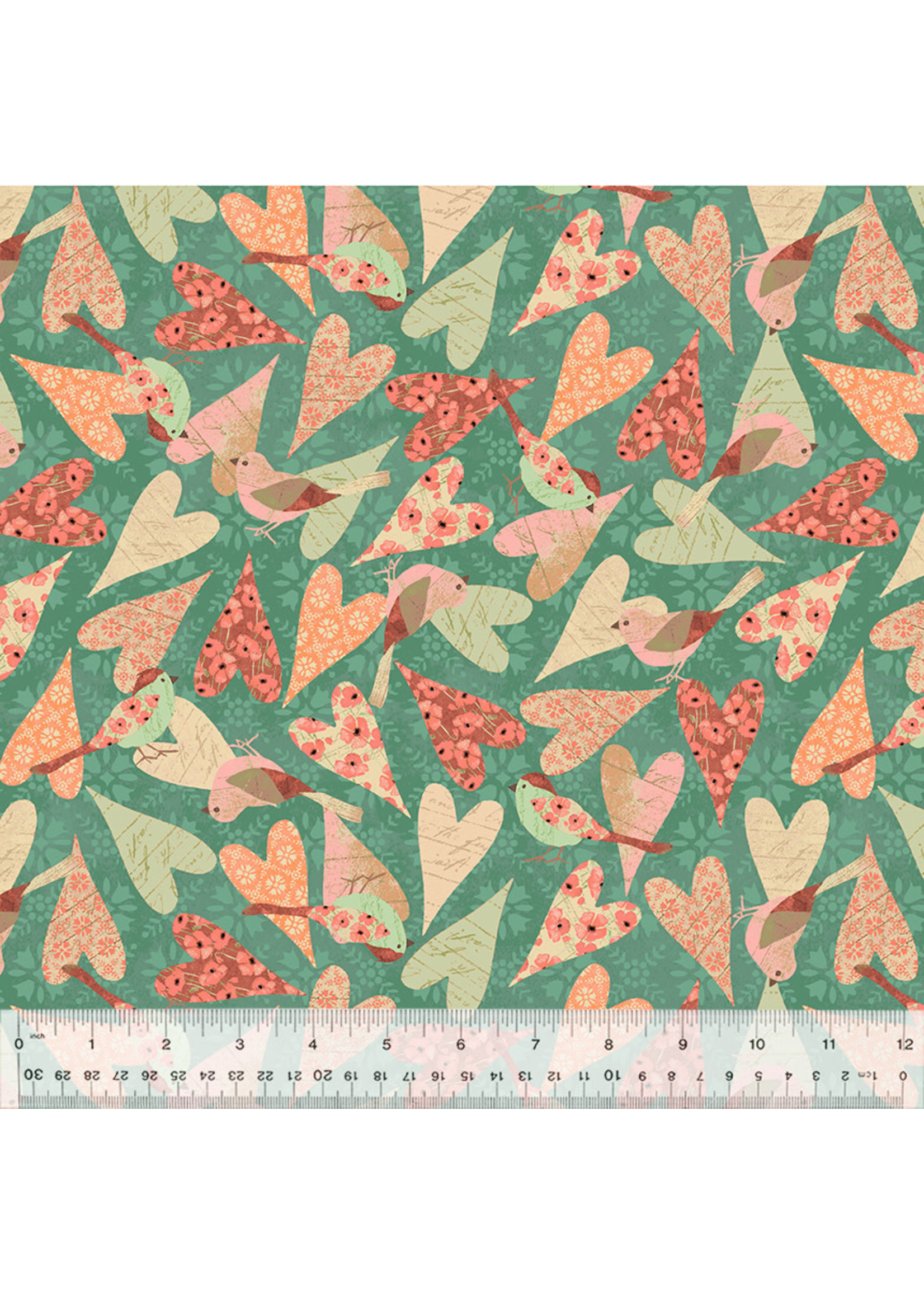 Windham Fabrics Poppy - Scrappy - Teal - 2508-815