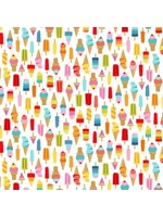 Makower Pool Party - Lollies - White - 2442