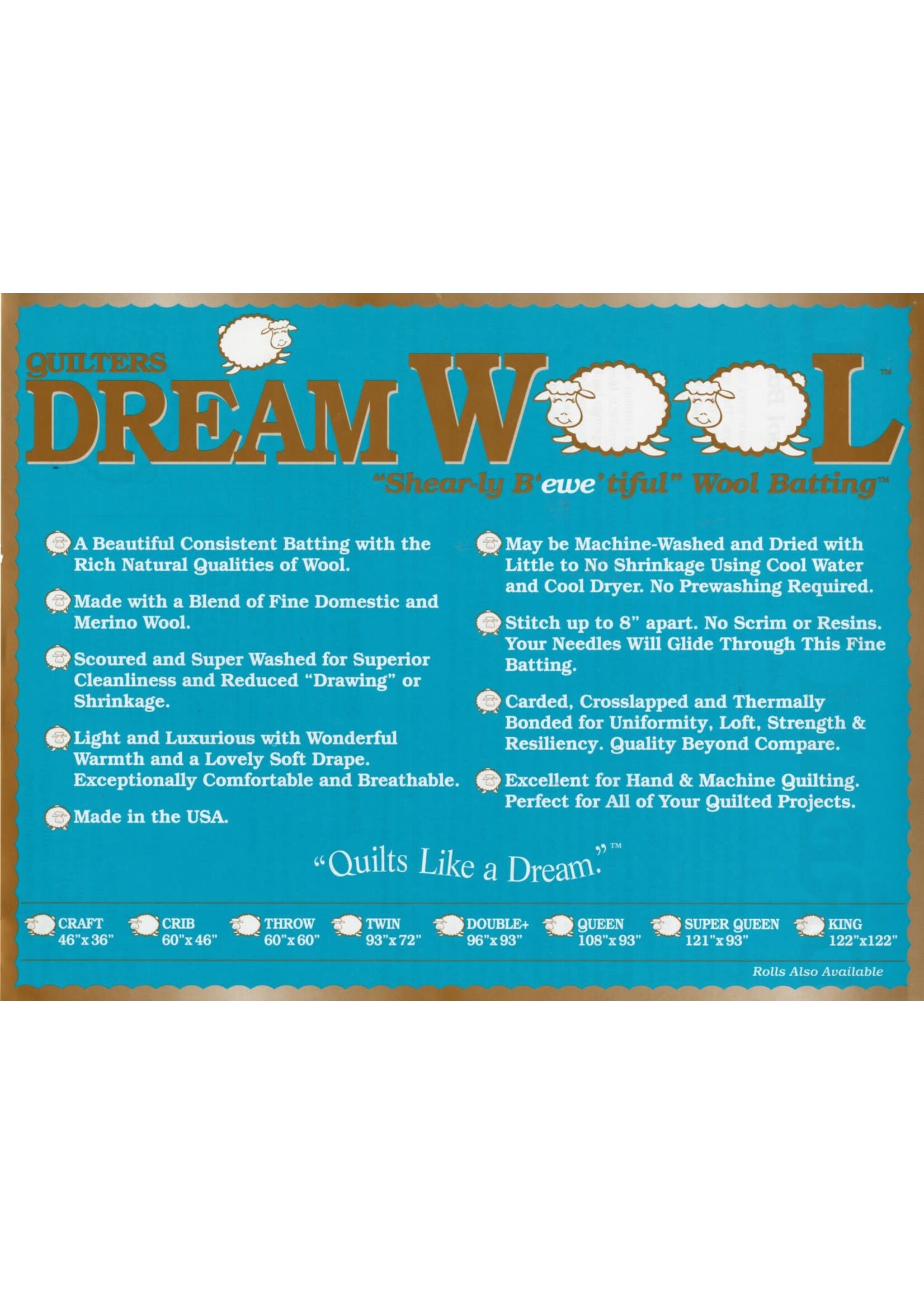 Quilters Dream Wol - Wool Twin- 184 x 236 cm